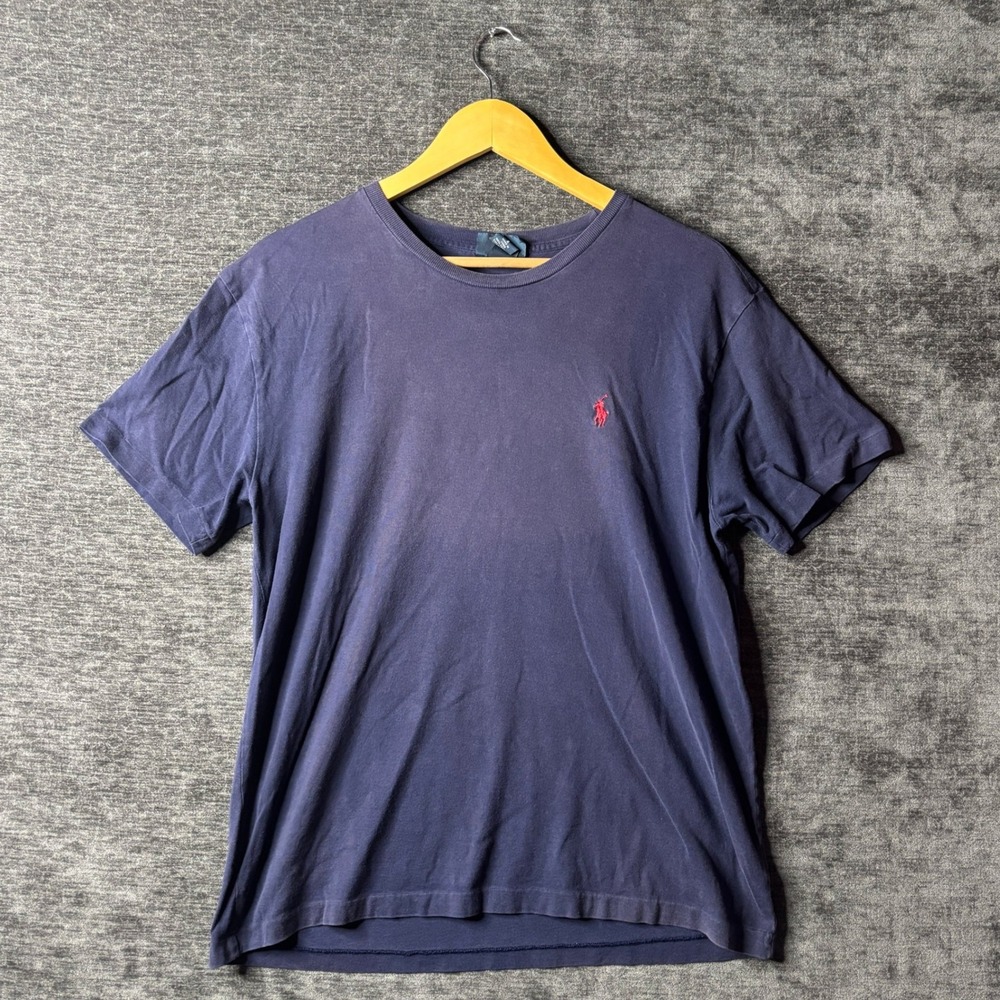 Polo Ralph Lauren Mens Small Navy Blue Cotton Short Sleeve Pony Logo T-Shirt